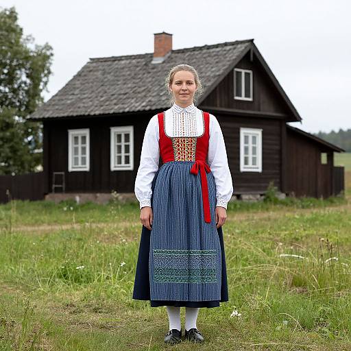 Woman in Swedish Folk Costume