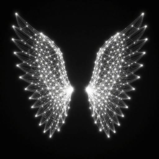 Ethereal Symmetrical Wings of Light