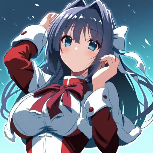 Illustration of Aizawa yuuichi, kanon in the style of Yamu (reverse noise)