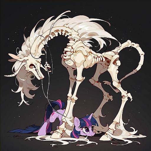 Aggressive Twilight Sparkle Skeleton Design