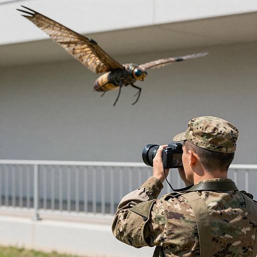 Soldier Capturing a Mysterious Creature