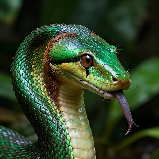 Photorealistic Snake-Dog Hybrid Portrait