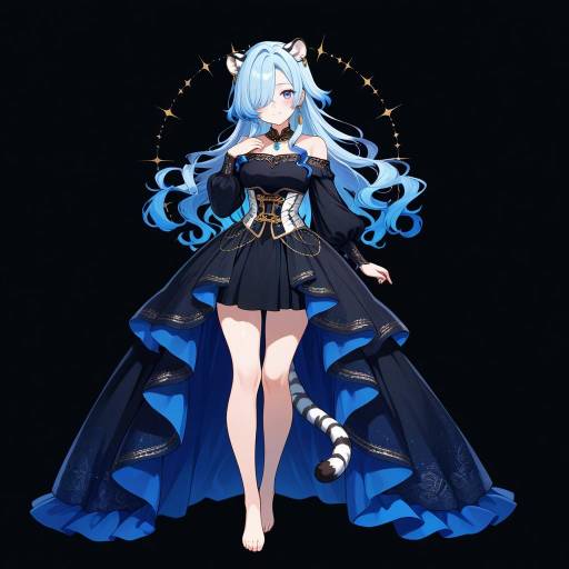 Enchanting Tiger-Eared Figure in Black Enchanting Tiger-Eared Figure in Black