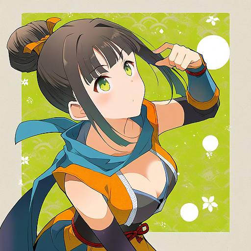 Illustration of Hamaguchi ayame, idolmaster in the style of Suetake (kinrui)