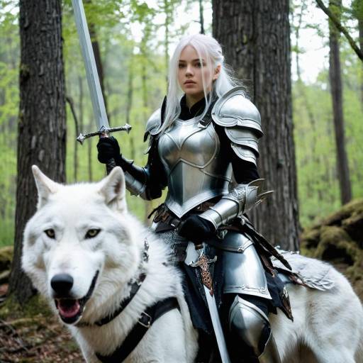 Warrior Girl in Enchanted Forest