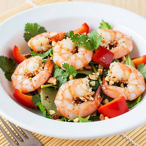 Vibrant Shrimp Salad Close-Up