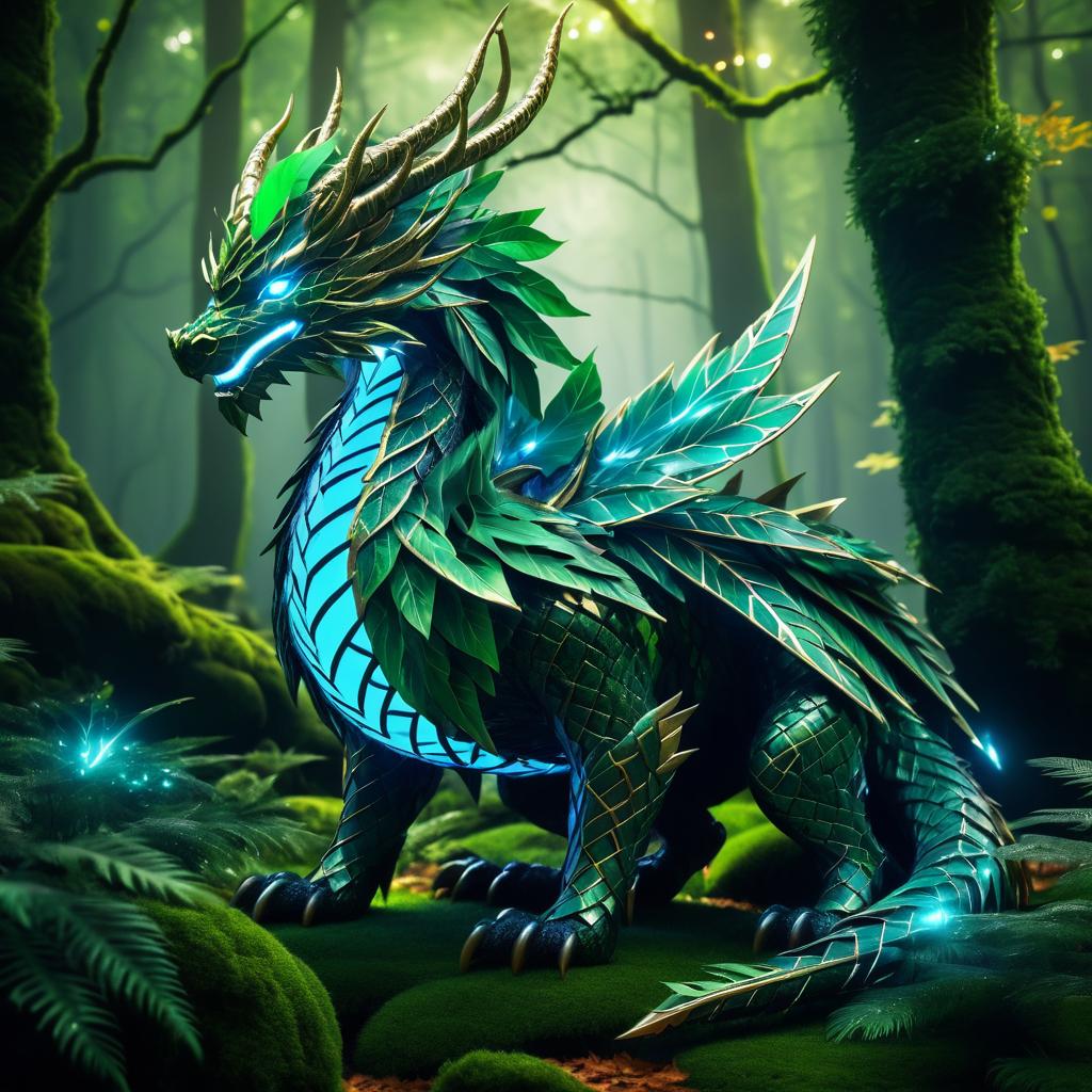 Majestic Dragon in Enchanted Forest