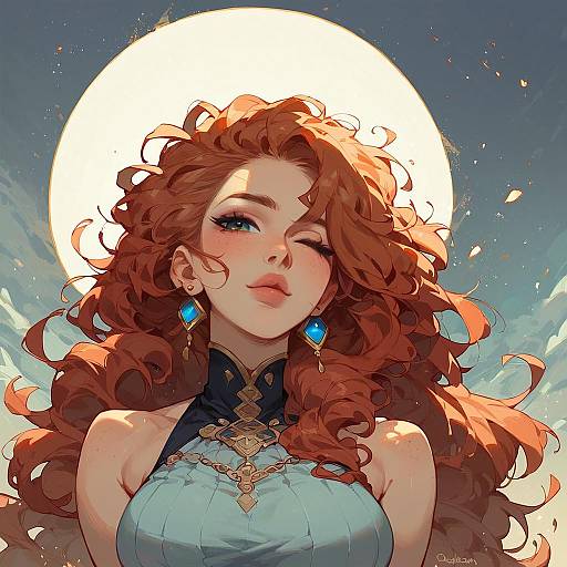 Merida in Enchanted Deep Woods