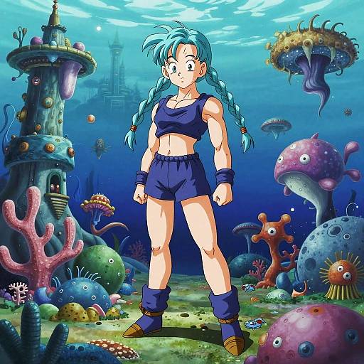 Bulma in Amano's Underwater Fantasy