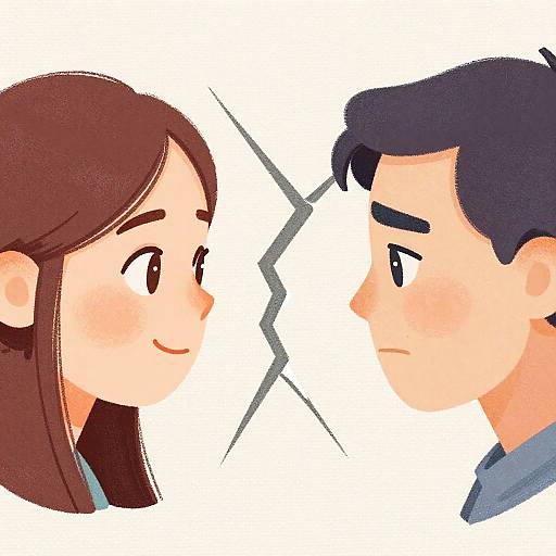 Contrasting Emotions in Broken Frame