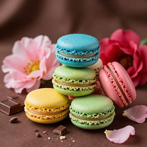 Vibrant Macaron Still Life HDR