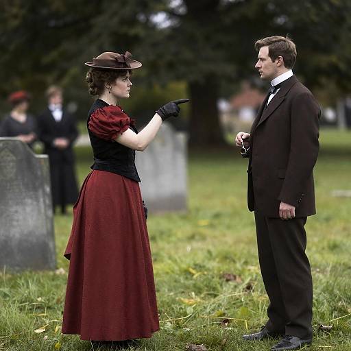 Victorian Era Portrait with Dramatic Interaction