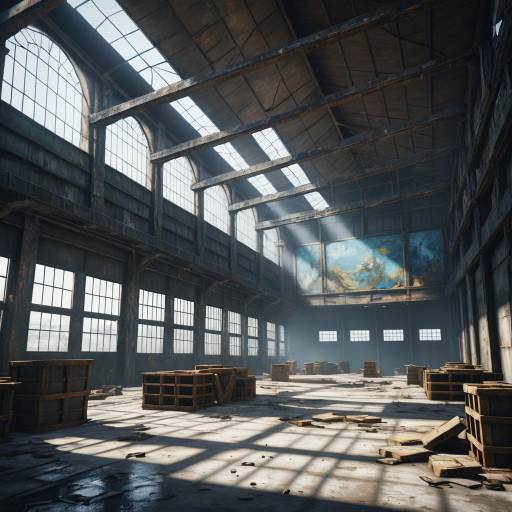 Abandoned Industrial Warehouse Interior