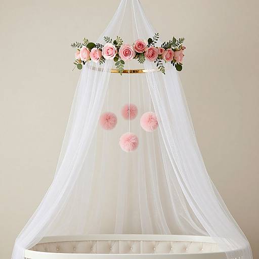 Elegant Floral Nursery Canopy Design