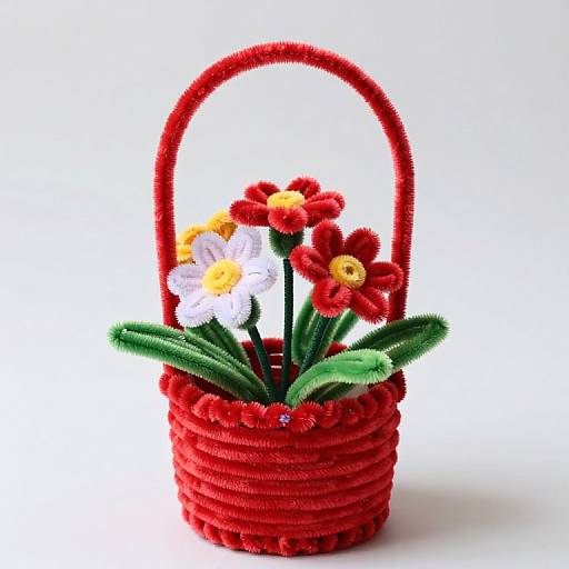 Vibrant Pipe Cleaner Basket Design
