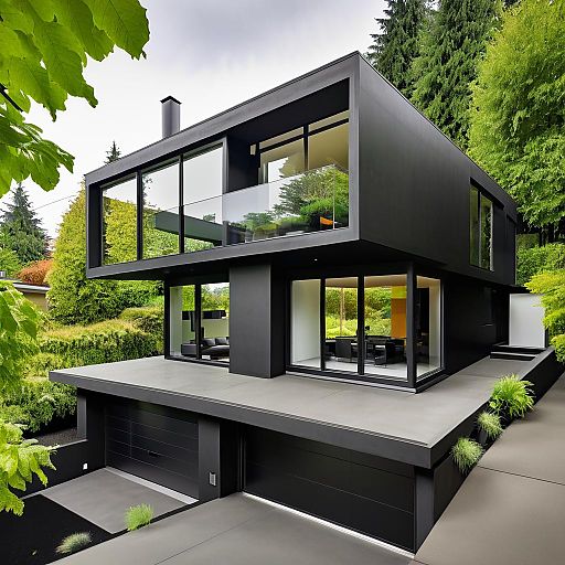 Modern Minimalist Doodle of Nate Burleson's House Modern Minimalist Doodle of Nate Burleson's House