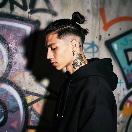 Tattooed Man Bun Fashion Editorial