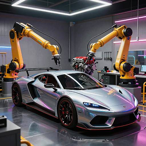 Futuristic Car Workshop Concept
