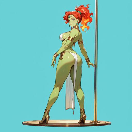 Fiery Redhead with Striking Details Fiery Redhead with Striking Details