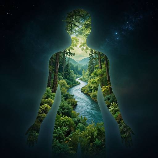 Holistic Nature Fusion Silhouette