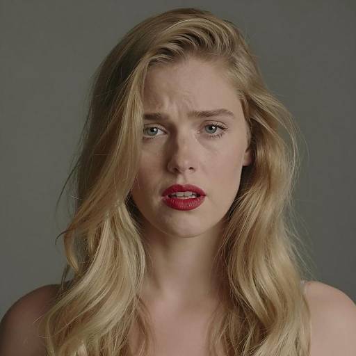 Mysterious Woman with Long Blonde Hair