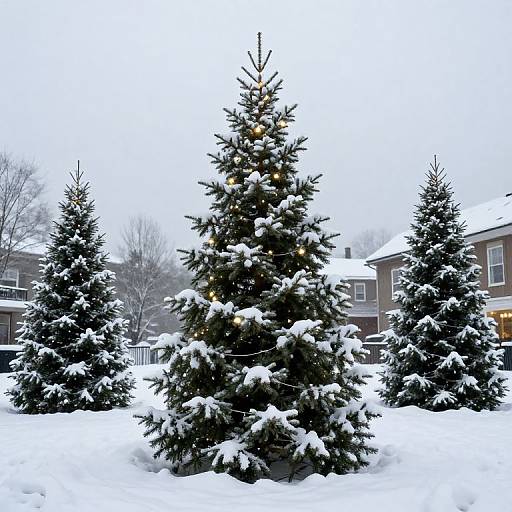 Snowy Winter Wonderland Christmas Tree