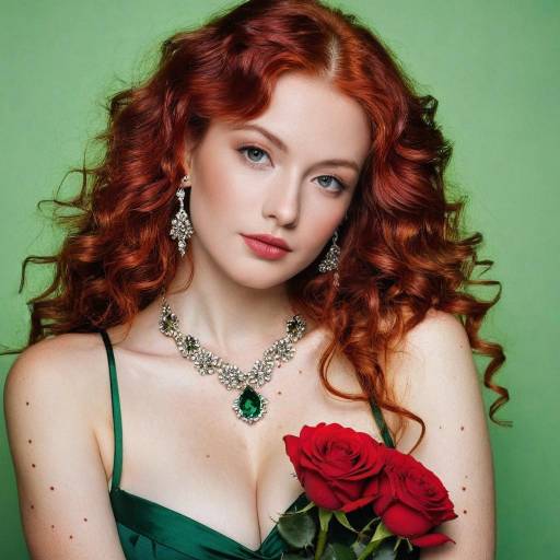 Elegant Girl with Flowers and Jewelry
