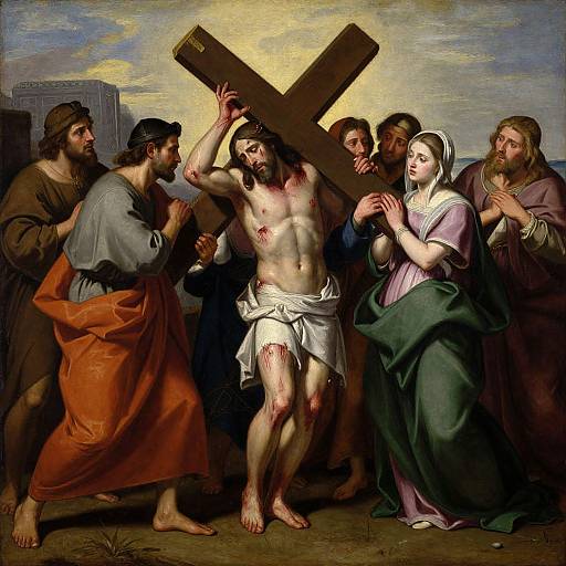 Jesus Carrying the Cross Oil Painting