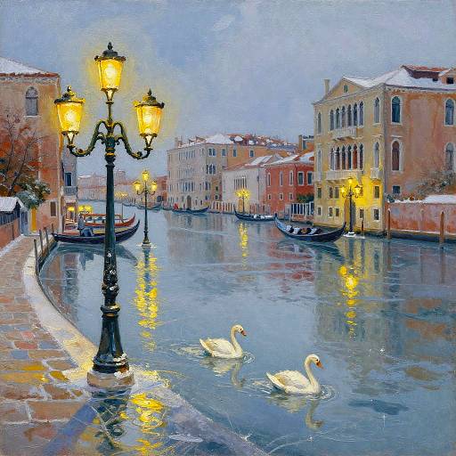 Luminous Impressionist Winter Venice