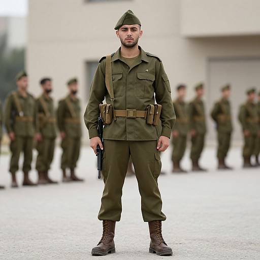 Israeli Soldier in Outdoor Uniform