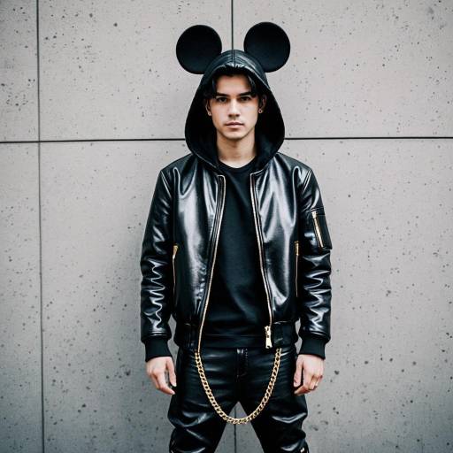 Young Man in King Mickey Streetwear Cosplay