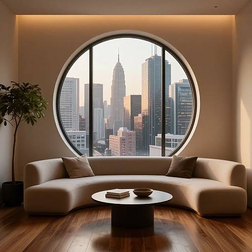 Cyberpunk Cityview Conversation Pit