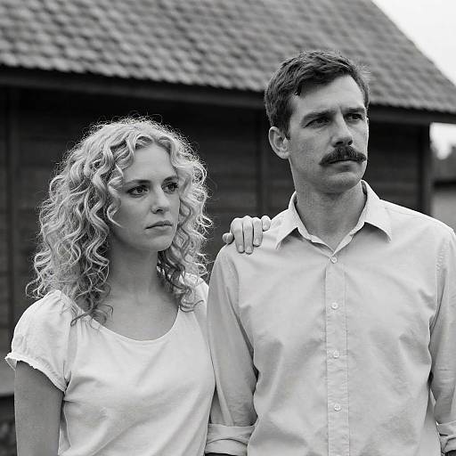 Intimate Black and White Outdoor Portrait