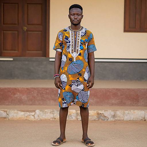 Realistic African Print Male Portrait