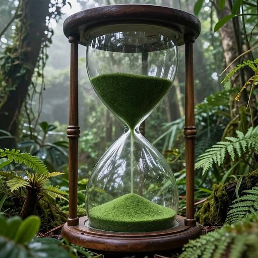 Enormous Hourglass with Rainforest