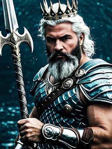 Mythical Poseidon Costume for Adults