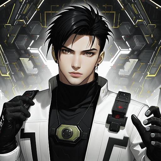 Illustration of Crypto (apex legends), apex legends in the style of Takeuchi takashi