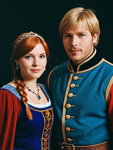 Couple in Anna and Kristoff Costume Portrait