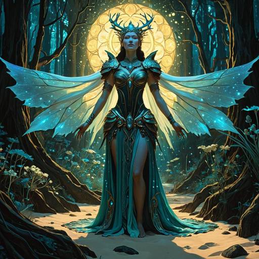 Ethereal Warrior Queen in Enchanted Forest