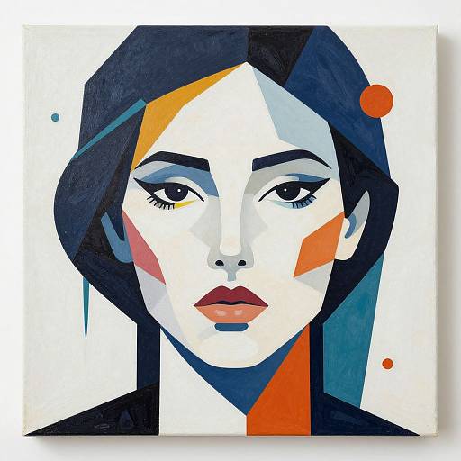 Abstract Geometric Woman Portrait