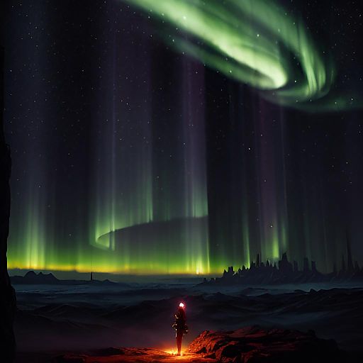 Cybernetic Fox Mage in Mystical Glade