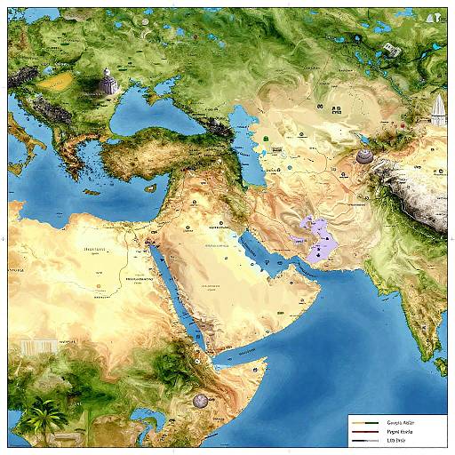 Islam Diffusion Map with Trade Routes