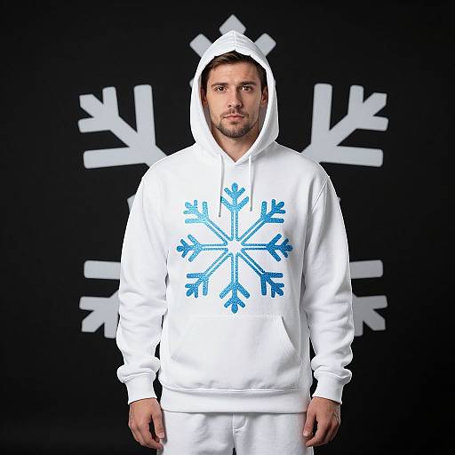 Man in Snowflake Sweatshirt Costume