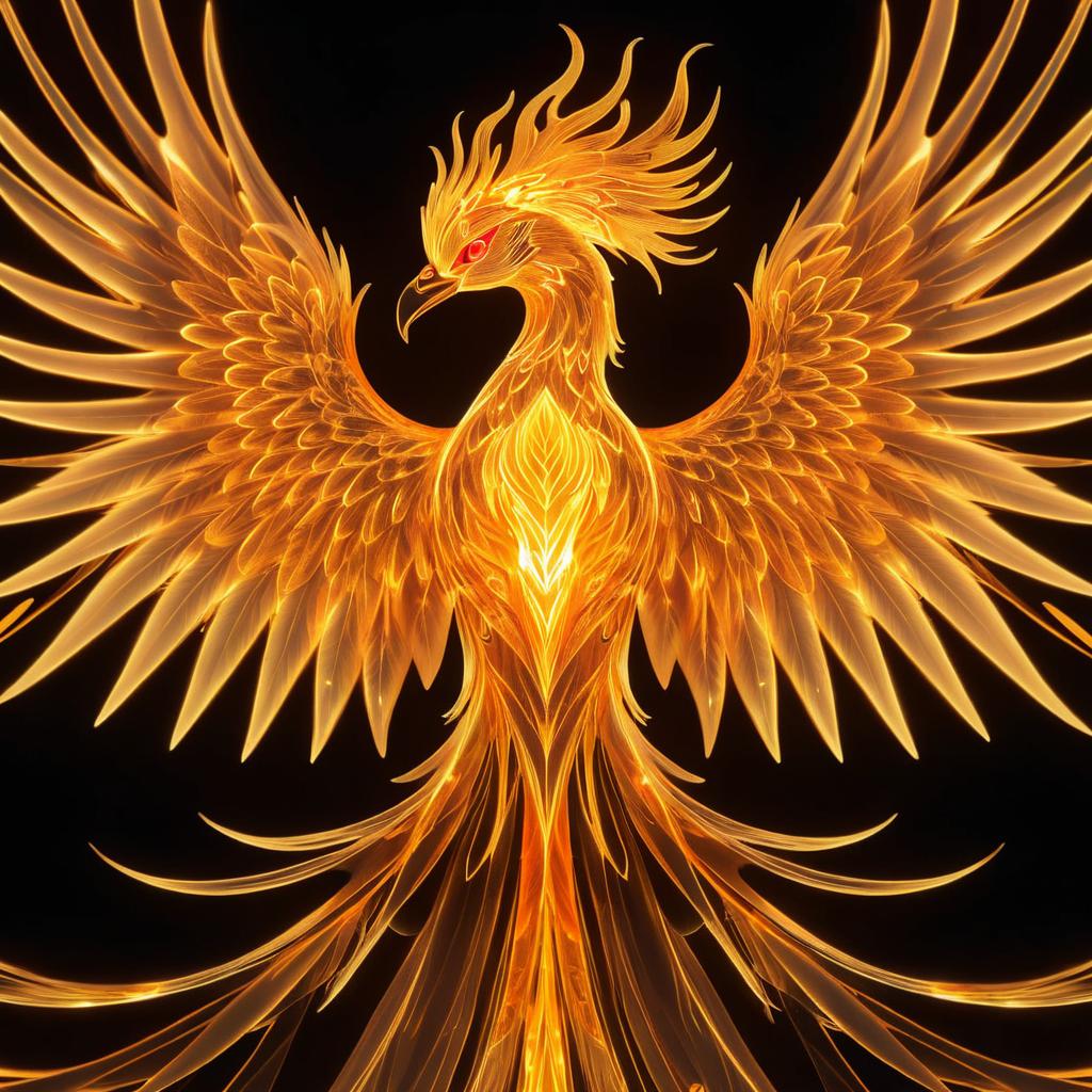 Mythical Phoenix: A Fusion of Light