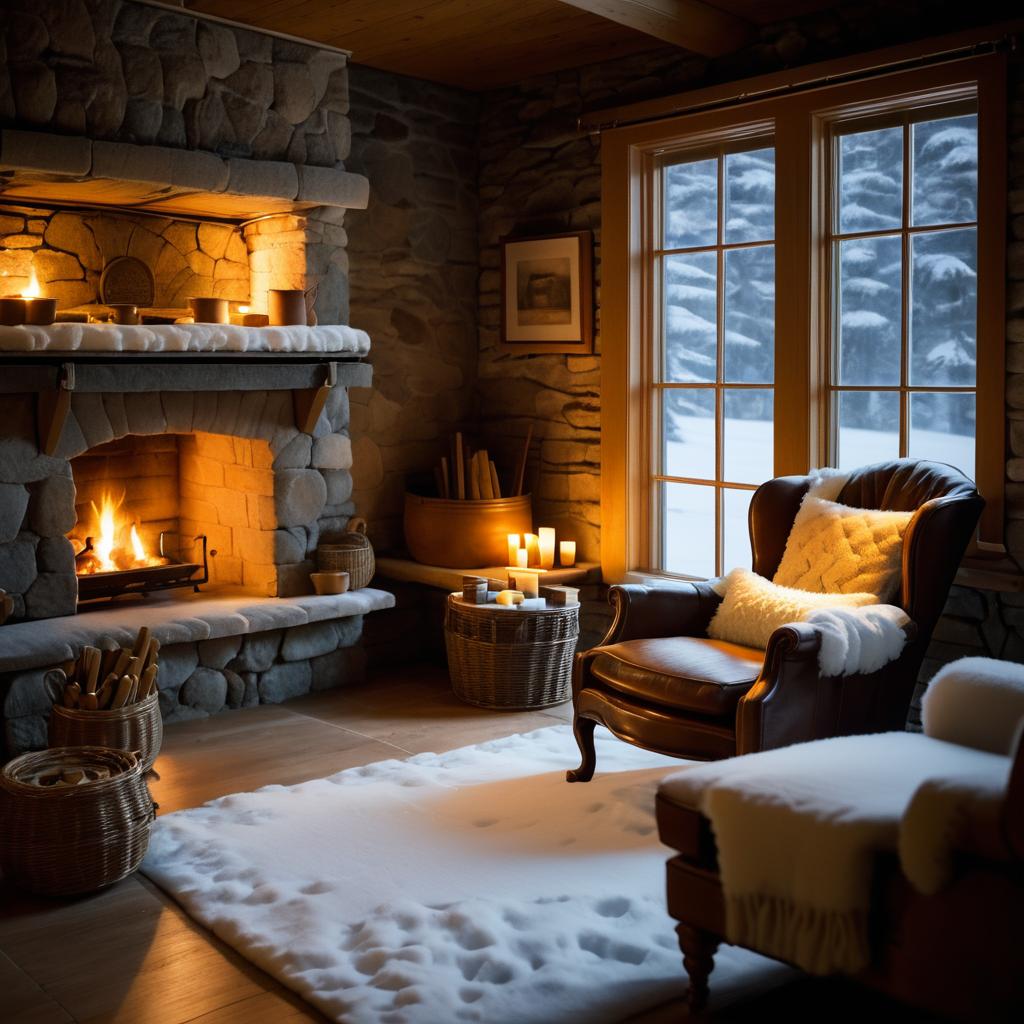 Cozy Winter Sanctuary with Soft Glow