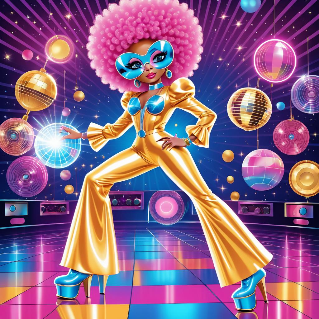 Retro Disco Robot with Funky Style