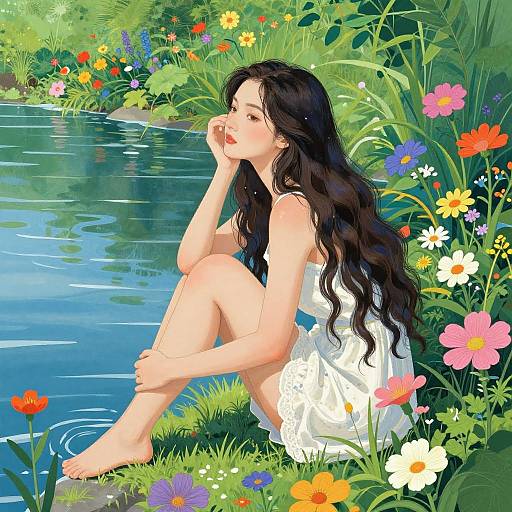 Ethereal Woman by Floral Waterscape