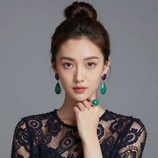 Elegant Portrait of a Fair-Skinned Woman