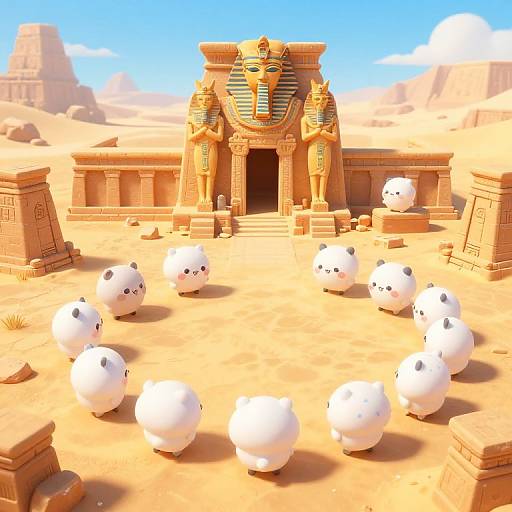 Kawaii Characters in Giant Desert Biome