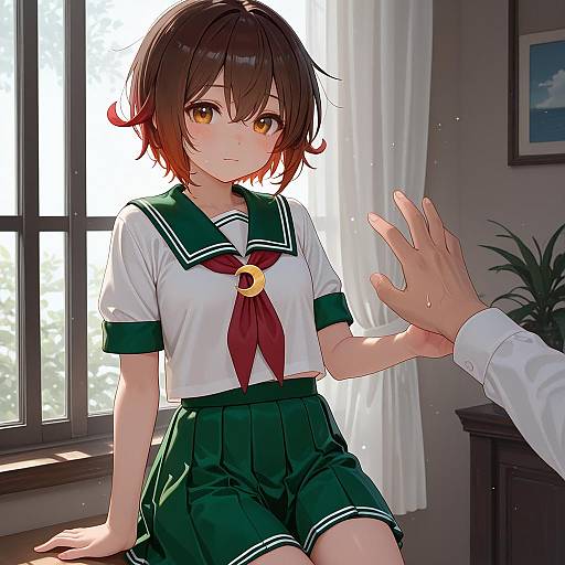 Illustration of Mutsuki kai ni (kancolle), kantai collection in the style of Tonarikeru